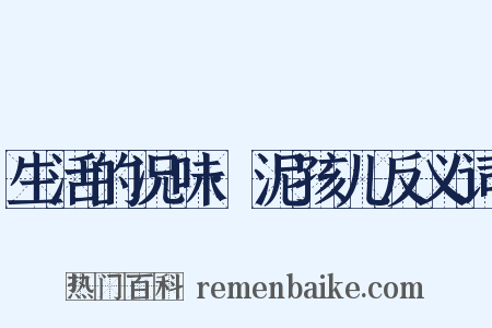 生活的况味·泥孩儿反义词是什么意思的图片